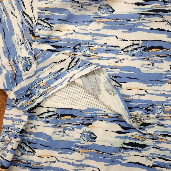 Columbia PFG Mens Button Down Shirt Size 5XL Blue Fishing - Picture 8 of 8